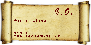 Veiler Olivér névjegykártya